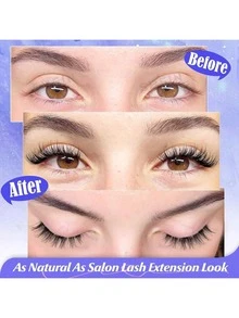 1 Pair Magnetic Eyeliner & Eyelashes Kit, Easy To Use Without Glue, Reusable False Lashes Tool, Suitable For Travel, Business Trip, Date, Hotel - Multicolor - View 4