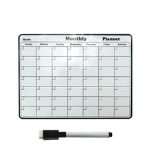 1个磁性冰箱日历 - 强力磁性背衬，光滑可擦写表面，实用日历，耐用白板 - 非常适合厨房收纳、膳食计划、家庭计划、提醒事项和冰箱笔记