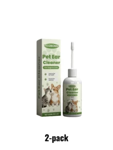 Pet Ear Care Liquid - Gentle Cleaning For Pet Ear Odor, Suitable For Cats And Dogs, Daily Pet Ear Care. Pet Ear Cleaning Liquid, Cleans Ear Canal, Removes Earwax And Odor For Pets. Pet Ear Care Solution - Gentle Formula Cleans Ear Canal, Maintains Ear Freshness, Removes Dirt And Odor, Provides Comfortable Pet Ear Care. Pet Ear Drops Can Relieve Dog And Cat Ear Discomfort, Clean Earwax And Eliminate Odor.