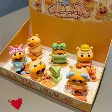 1个可爱卡通水豚盲盒玩偶 - 盲盒娃娃，男孩/女孩娃娃/动漫角色水豚毛绒玩具，水豚惊喜礼物，可爱礼物，神秘包装；适合汽车装饰/桌面装饰；生日礼物/新年礼物/情人节礼物/返校礼物/派对礼品 - 彩色 - 查看 3