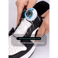 Cordones de zapatos elásticos sin atar con botón giratorio - Adecuados para deportes al aire libre, vida doméstica, artículos del hogar, zapatos, hebillas y cordones de zapatos, zapatos, selecciones de primavera y verano, regalos para damas de honor, habitación, decoración de dormitorio, playa, viaje, para hombres, para mujeres, vacaciones, Día de la Mujer, artículos esenciales de viaje, recuerdos de boda, Y2k, dormitorio, accesorios de coche para mujeres, decoración de cocina, cosas lindas - Multicolor - Ver 8