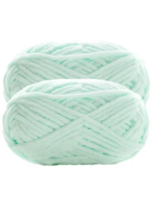 1/2pcs Velvet Soft Yarn, 50g/Pc, 60m/Pc, Handmade DIY Knitting Medium Chunky Yarn Popsicle Yarn, Bulky Polyester Soft Knitting Yarn, Suitable For DIY Crafts, Suitable For Knitting And Crocheting Scarves, Hats, Shoes, Bags, Cushions, Dolls, Blankets, Slippers - Multicolor - View 13