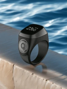 [Eid Al-Fitr-present] Ramadan Smart Bönering - OLED-skärm Zikr-räknare + Adhan-väckarklocka | Unisex bönespårningsenhet - Multifärgad - Visa 3