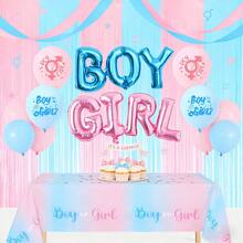 38pcs Gender Reveal Party Decorations Set - Blue & Pink Confetti Balloons, Streamers Backdrop Decor, Suitable For Gender Reveal Party Decoration - Multicolor - View 6