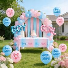 38pcs Gender Reveal Party Decorations Set - Blue & Pink Confetti Balloons, Streamers Backdrop Decor, Suitable For Gender Reveal Party Decoration - Multicolor - View 2