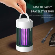 SOKANY USB Powered Mosquito Repellent Lamp, Mosquito Killer Lamp, Insect Trapping Lamp. Detachable And Portable. Uses UV Light Technology. 360-Degree High Voltage Shock. Two Lighting Modes (Insect Trapping Mode And Night Light Mode), Ideal For Bedroom, Dorm, And Camping. Essential For Summer Mosquito Control. - White - View 8
