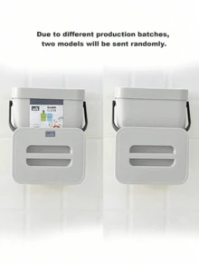 1pc Multi-Function Trash Can, 3L/0.79 Gallon Hanging Garbage Bin, Convenient Kitchen Trash Can, 2-In-1 Wall-Mounted Trash Can, High-Quality Compost Bin, Office Waste Bin, Home Supplies, Kitchen Accessories - Multicolor - View 4