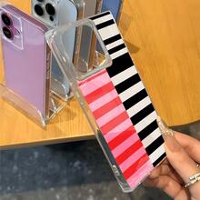 Pink And Black Stripes New Hot , Transparent Large Hole Square Right Angle Phone Case For IPhone 16/15/14/13/12 Pro Max 14 15 16 Plus 16 15 14 13 12pro Glossy Anti-Drop Protection Case, Holiday Birthday Gifts, Unisex YOUR-BELOVED-PHONE Christmas Gifts Christmas Gifts, New Year Gifts, Valentine's Day GiftsYOUR-BELOVED-PHONE Christmas Gifts Christmas Gifts, New Year Gifts, Valentine's Day GiftsYOUR-BELOVED-PHONE Christmas Gifts Christmas Gifts, New  Year Gifts, Valentine's Day GiftsYOUR-BELOVED-PHONE Christmas Gifts Christmas Gifts, New Year Gifts, Valentine's Day GiftsYOUR-BELOVED-PHONE Christmas Gifts Christmas Gifts, New Year Gifts, Valentine's Day Gifts - Trong suốt - Xem 5