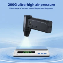 Soplador de chorro de alta potencia a 200,000RPM, equipado con un potente ventilador de turbina y un motor sin escobillas, limpiador portátil recargable, con empuje, adecuado para computadoras - Multicolor - Ver 3
