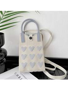 新款超时尚针织手机包，轻便高端，卡片式卡通单肩包，夏季百搭手提包 - 彩色 - 查看 11