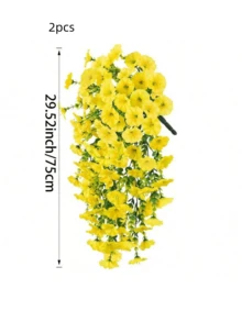 10/6/4/2/1 piezas Floral colgante artificial para exteriores, Campanilla de la mañana roja brillante, adecuada para bodas, hogar, oficina y decoración de jardín, flores artificiales con hojas de eucalipto, plantas colgantes realistas resistentes a los rayos UV, ideales para decoración de otoño, decoración de Acción de Gracias, arco de boda, pared, jardín, dormitorio, fiesta al aire decoración de oficina - rojo brillante - Ver 15