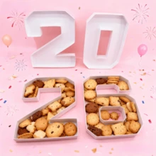 1pc 2025 Candy Number & Letter Cake Box, Suitable For Birthday/Party/Gathering/Weekend Party/Anniversary And Other Occasions