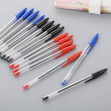 50 Piezas Unicolor Bolígrafo Básico Portátil Pluma De Escribir Para Escuela - Multicolor - Ver 1