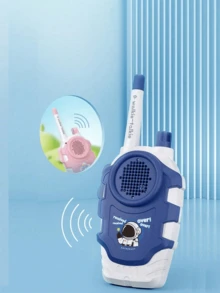 1 对全新儿童对讲机，操作简便，专为儿童设计，小型对讲机，家用互动玩具，远程通讯玩具，节日礼物，生日礼物（不含电池）