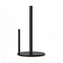 Paper Towel Holder Black, Premium Stainless Steel Kitchen Roll Dispenser, Countertop Roll Organizer With Weighted Base - 黑色 - 查看 9