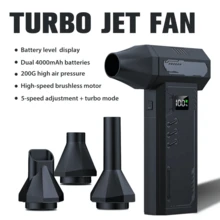 Soplador de chorro de alta potencia a 200,000RPM, equipado con un potente ventilador de turbina y un motor sin escobillas, limpiador portátil recargable, con empuje, adecuado para computadoras - Multicolor - Ver 9
