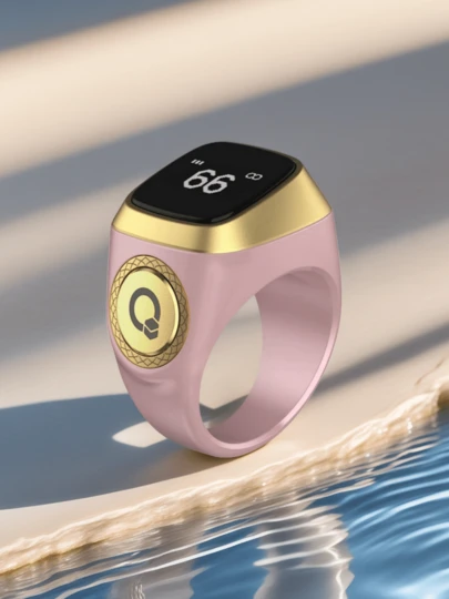 [Eid Al-Fitr Gift] Ramadan Smart Prayer Ring - OLED Display Zikr Counter + Adhan Alarm Clock | Unisex Prayer Tracking Device