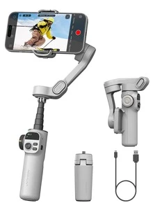 AOCHUAN 3-Axis Gimbal Stabiliser, Foldable Anti-Shake Handheld Mobile Gimbal, LED Screen, Four Classic Shooting Modes, Smart Follow, 360-Degree Rotation Mode, Multi-Angle Stabiliser With Face/Body Tracking, Professional Video Vlog Stabiliser For Sports And Travel, White, Festive Gift Compatible With Iphone Android Phone For Winter Vacation, Travel Vlog, Outdoor Activities, Live Streaming, Stabilized Vlogging Vacation Travlel Studio Outdoor Live Streaming Travel Vlog Video Recording Influencer Content Gimbal Stabilizer Phone Stabilizer ActiveTrack - White - View 9
