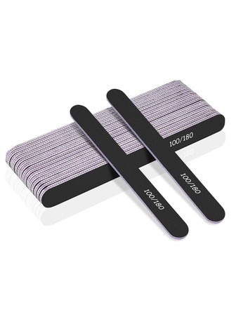 50/25/15/10/5 st professionella nagelfilar, 100/180 nagelfilar, dubbelsidiga halvmåneformade nagelvårdsverktyg, för hemmabruk och salongbruk