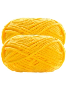 1/2pcs Velvet Soft Yarn, 50g/Pc, 60m/Pc, Handmade DIY Knitting Medium Chunky Yarn Popsicle Yarn, Bulky Polyester Soft Knitting Yarn, Suitable For DIY Crafts, Suitable For Knitting And Crocheting Scarves, Hats, Shoes, Bags, Cushions, Dolls, Blankets, Slippers - Multicolor - View 26