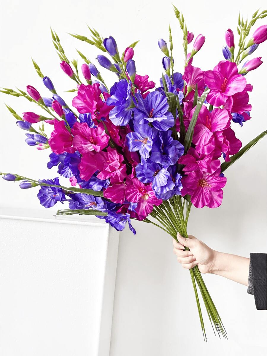 6支77厘米仿真马蹄莲，适用于墙面、客厅、卧室、婚礼、派对装饰、桌面摆设。可用于家居、桌面、厨房、婚礼、餐桌、中心装饰、办公室、花园、户外、房屋、庭院装饰，适合春、夏、秋、冬四季。 - 彩色 - 查看 1