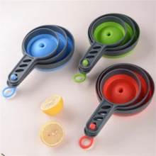 1pc Foldable Plastic Funnel, Kitchen Oil Strainer, Flour Jam Liquid Funnel, Small Kitchen Tool - Multicolor - View 5