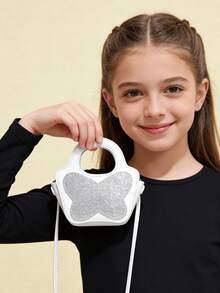 New Sequin Butterfly Girls' Crossbody Bag, Holiday Gift, Fashion Mini Handbag, Princess Style Coin Purse For Little Girls - one-size - View 16