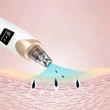SOKANY Electric Blackhead Vacuum/Multifunctional Pore Cleaner, 3 Suction Levels + 5 Professional Suction Heads, USB Rechargeable (Equipped With 400mAh Lithium Battery), Home/Travel/Skincare Essential - White - View 5