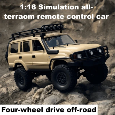 RC Full-Scale Proportional Rock Crawler, 4*4 Realistic All-Terrain Off-Road Model Car With Modifiable LED Lights, Perfect Toy For Boys And Girls