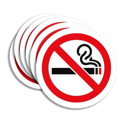 Waterproof, No Smoking, Self-Adhesive, No Smoking Sign Prompt Sticker