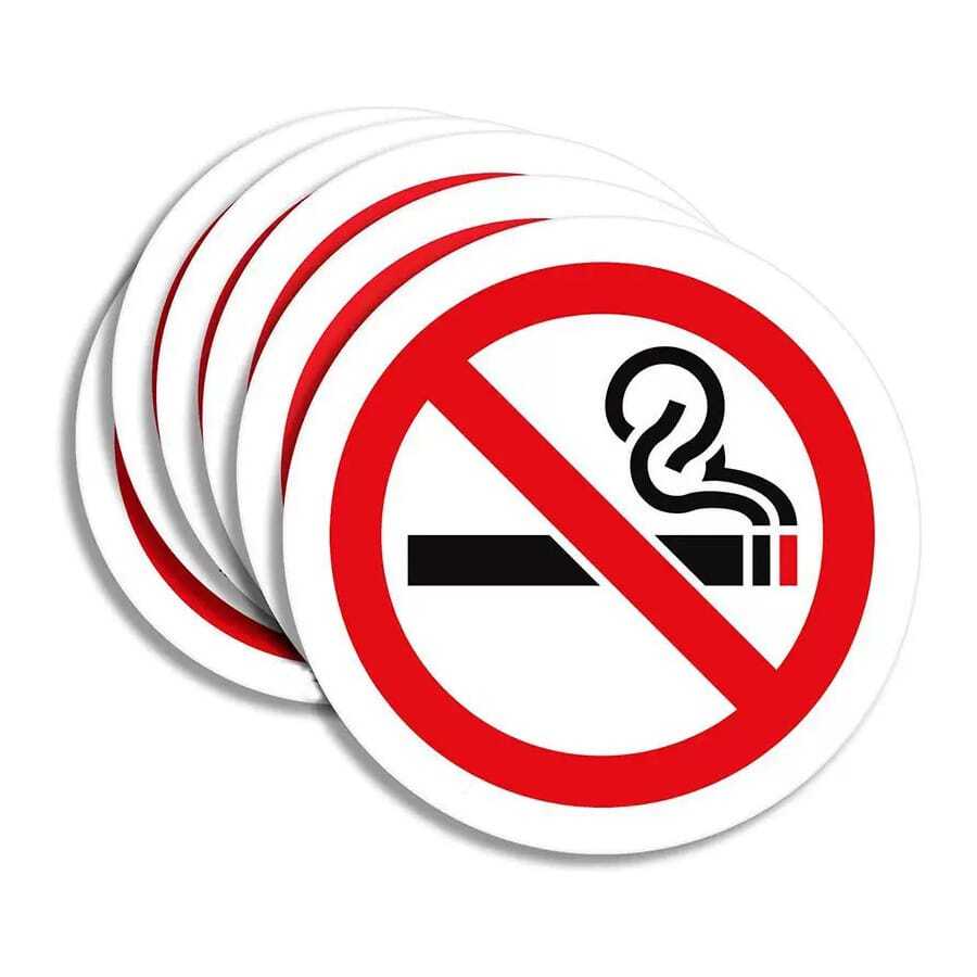 Waterproof, No Smoking, Self-Adhesive, No Smoking Sign Prompt Sticker - Multicolor - View 1
