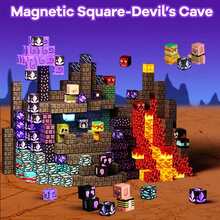 90/150/300pcs Magnetic Building Tiles Set - Create Cave Adventure Toys, STEM Sensory Toys, Montessori Sensory Toys, Suitable For Boys And Girls 3+ Years Old, Children Gifts, Birthday Gifts, Holiday Gifts (Some Colors Random) - Multicolor - View 4