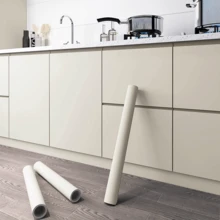 1 Roll Of Self-Adhesive Linen Self-Adhesive Wallpaper, 3D Thickened Ceiling Wallpaper, Peel And Paste, Waterproof Movable Living Room, Kitchen, Bedroom, Dormitory Wallpaper, Furniture Renovation Wallpaper, Aesthetic Wallpaper - Beige - View 6