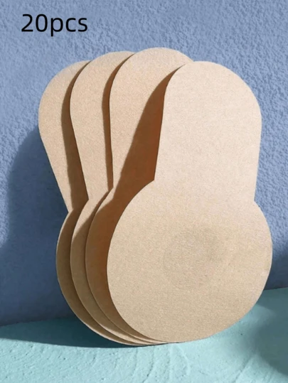 20pcs Large Size Disposable Lift Breast Petals, 10cm, Non-Woven Fabric, Summer Nipple Covers, Suitable For A/B/C Cup Women, Anti-Sagging