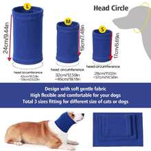 1pc Pet High Elasticity And Noise Resistant Beauty Ear Cushions, Soft And Warm Pet Headwear, Cat And Dog Ear Protection Cover - Blue - View 2