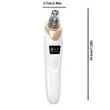 SOKANY Electric Blackhead Vacuum/Multifunctional Pore Cleaner, 3 Suction Levels + 5 Professional Suction Heads, USB Rechargeable (Equipped With 400mAh Lithium Battery), Home/Travel/Skincare Essential - White - View 11