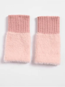 زوج من قفازات النساء البيضاء المحبوكة، مناسبة للخريف/الشتاء، دافئة وسميكة، متوافقة مع شاشة اللمس، تصميم بدون أصابع، مناسبة للارتداء بشكل فضفاض، مناسبة للدراجات والحماية من البرد - متعدد الألوان - مشاهدة 17