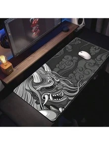 1 tấm lót chuột chơi game cỡ XXL cực lớn, thiết kế Samurai - Đế cao su chống trượt, tấm lót bàn phím và chuột mở rộng, phù hợp cho PC, văn phòng và nhà - Bề mặt nhẵn, phong cách hoạt hình Nhật Bản, bền, phù hợp cho văn phòng và chơi game (Đen/Xám/Trắng) - Nhiều màu - Xem 16