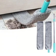 1 Set, Ultra-Fine Fiber Cleaning Brush With Extension Rod, Washable Dust Removal Cleaning Cloth, Extendable Gap Cleaner, Wet Dry Dual-Use Cleaning Brush, Multifunctional Dust Removal Brush, Suitable For Cleaning The Bottom Of Sofas, Beds, And Furniture. Cleaning Tools (Due To Different Batches Of Production, The Design And Color Of The Handle Plastic Parts May Vary, And We Apologize For Any Inconvenience Caused.) - Multicolor - View 11
