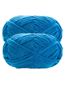 1/2pcs Velvet Soft Yarn, 50g/Pc, 60m/Pc, Handmade DIY Knitting Medium Chunky Yarn Popsicle Yarn, Bulky Polyester Soft Knitting Yarn, Suitable For DIY Crafts, Suitable For Knitting And Crocheting Scarves, Hats, Shoes, Bags, Cushions, Dolls, Blankets, Slippers - Multicolor - View 25