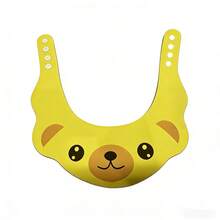 1个可调节防水儿童浴帽 - 卡通设计，EVA材质，柔软便携，3种颜色可选，浴室必备，适合各种头型，浴室配件，儿童洗浴用品