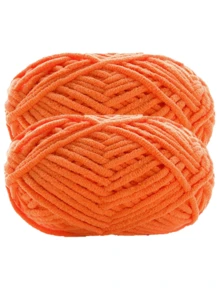 1/2pcs Velvet Soft Yarn, 50g/Pc, 60m/Pc, Handmade DIY Knitting Medium Chunky Yarn Popsicle Yarn, Bulky Polyester Soft Knitting Yarn, Suitable For DIY Crafts, Suitable For Knitting And Crocheting Scarves, Hats, Shoes, Bags, Cushions, Dolls, Blankets, Slippers - Multicolor - View 10