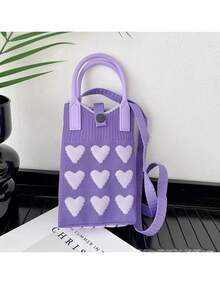 新款超时尚针织手机包，轻便高端，卡片式卡通单肩包，夏季百搭手提包 - 彩色 - 查看 12