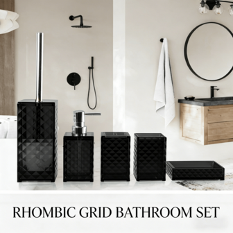 4-5pcs Bathroom Set, Acrylic Material, Includes Liquid Soap Dispenser, Toothbrush Holder, Tumbler, Soap Dish, Suitable For Bathroom Vanity, Bathroom Decor Gift Set, Birthday, Holiday, Housewarming, Christmas Gift, With Shower Curtain Bathroom Accessaries Bathroom Tools