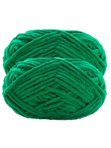 1/2pcs Velvet Soft Yarn, 50g/Pc, 60m/Pc, Handmade DIY Knitting Medium Chunky Yarn Popsicle Yarn, Bulky Polyester Soft Knitting Yarn, Suitable For DIY Crafts, Suitable For Knitting And Crocheting Scarves, Hats, Shoes, Bags, Cushions, Dolls, Blankets, Slippers - Multicolor - View 31
