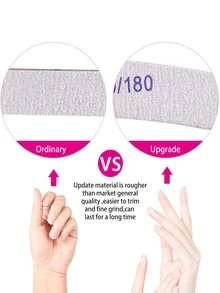 50/25/15/10/5支装专业指甲锉，双面指甲锉，100/180目，可水洗，双面指甲锉纹理，天然亚克力凝胶美甲，适用于美甲/美发沙龙/宠物/家庭 - 彩色 - 查看 3