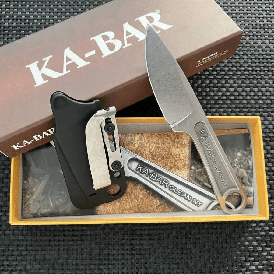 Tactical Outdoor Survival Knife Kydex Sheath | Multi-Function Camping/Pocket/Fruit Knife | Holiday Gift Collectible Blade
