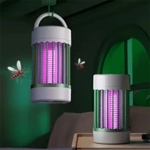 SOKANY USB Powered Mosquito Repellent Lamp, Mosquito Killer Lamp, Insect Trapping Lamp. Detachable And Portable. Uses UV Light Technology. 360-Degree High Voltage Shock. Two Lighting Modes (Insect Trapping Mode And Night Light Mode), Ideal For Bedroom, Dorm, And Camping. Essential For Summer Mosquito Control. - White - View 9