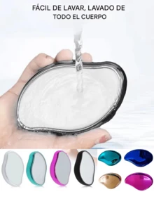 Piedra Depiladora| Depiladora de mujer reutilizable de vello a base de cristales | Depilador de vello sin dolor | Borrador de vello | Exfoliación (Al azar) - Multicolor - Ver 5