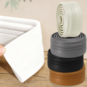 1 قطعة لاصق ذاتي لخط الأرضية والزوايا الجدارية طول 2 متر / 78.74 بوصة، شريط ديكوري لتجديد المظهر غير الجذاب